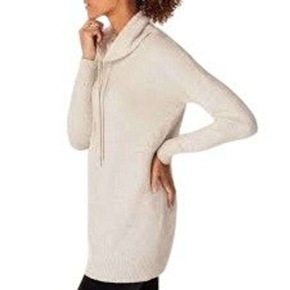J. Jill Pure Jill Ivory Cream Flecked‎ Cowl Neck Sweater Size 1X